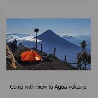 Camp with view to Agua volcano